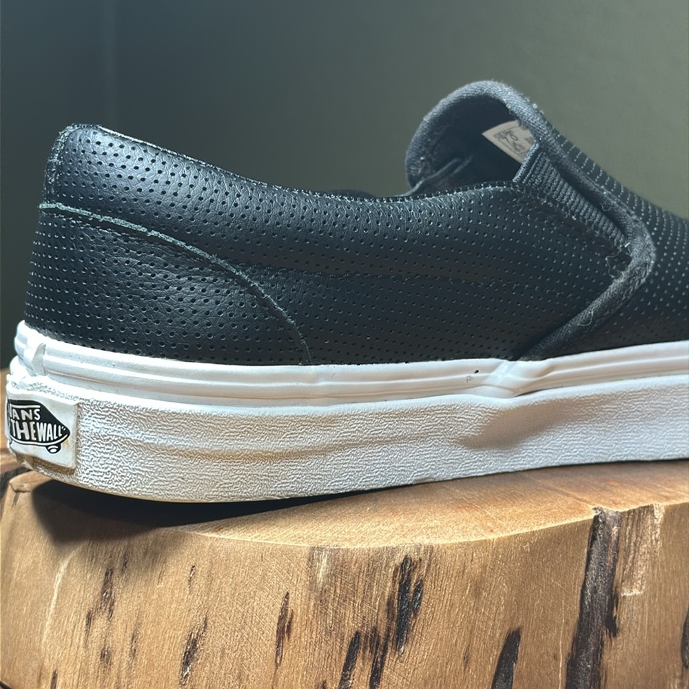 VANS Asher Perforated Leather Slip-On (Unisex - Men’s 7, Woman’s 8 1/2) - Picture 8 of 16